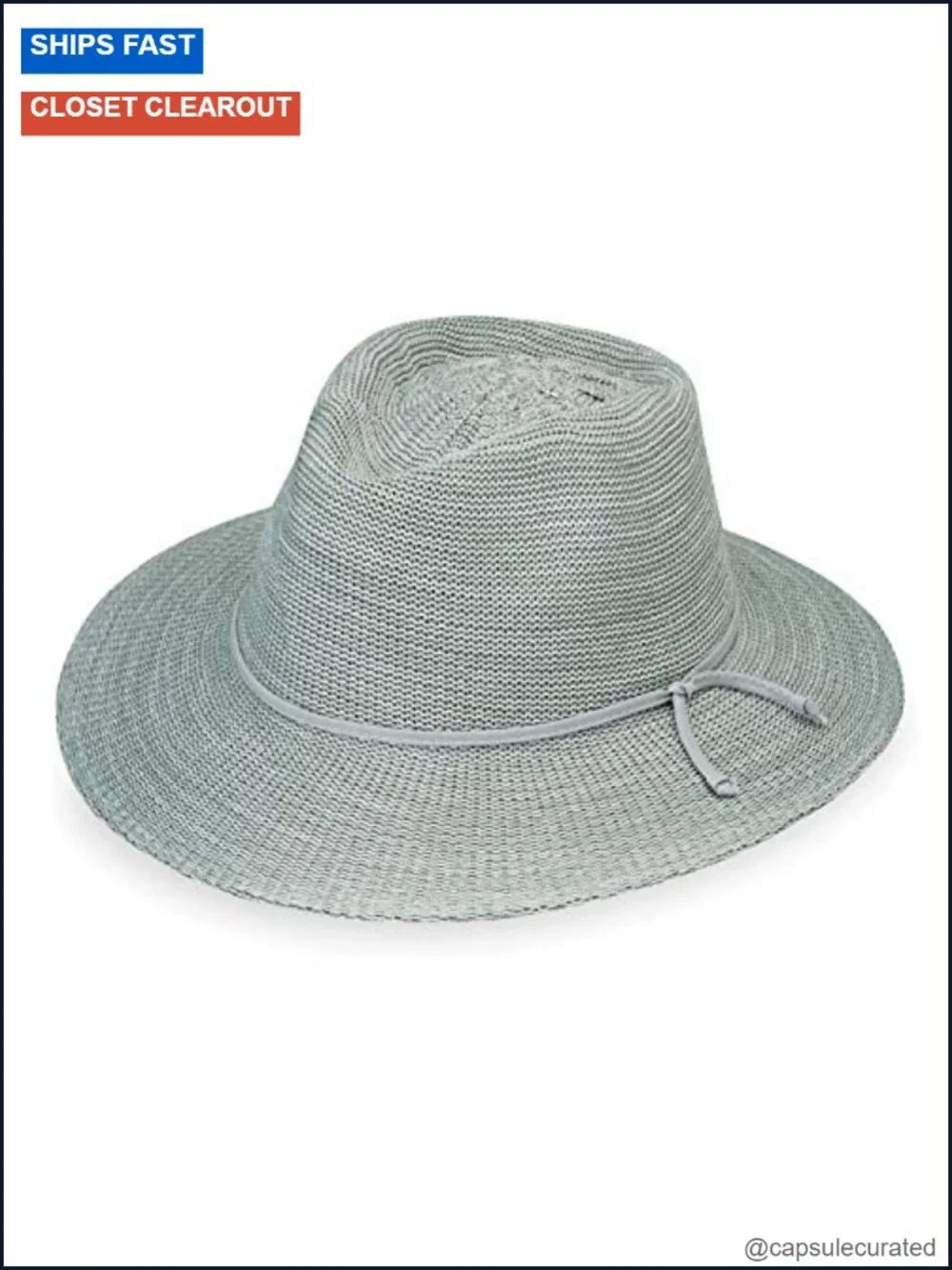 Women's Victoria Fedora UPF 50+ Wide Brim Packable Adjustable Sun Hat Poly-Straw